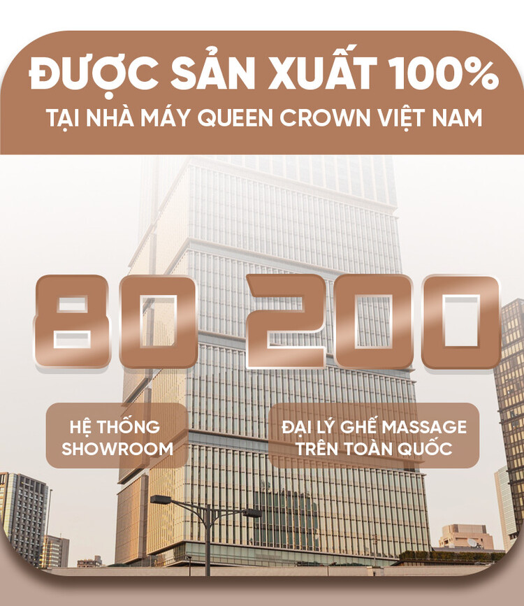 Đai massage Queen Crown DC05 được sản xuất tại Việt Nam