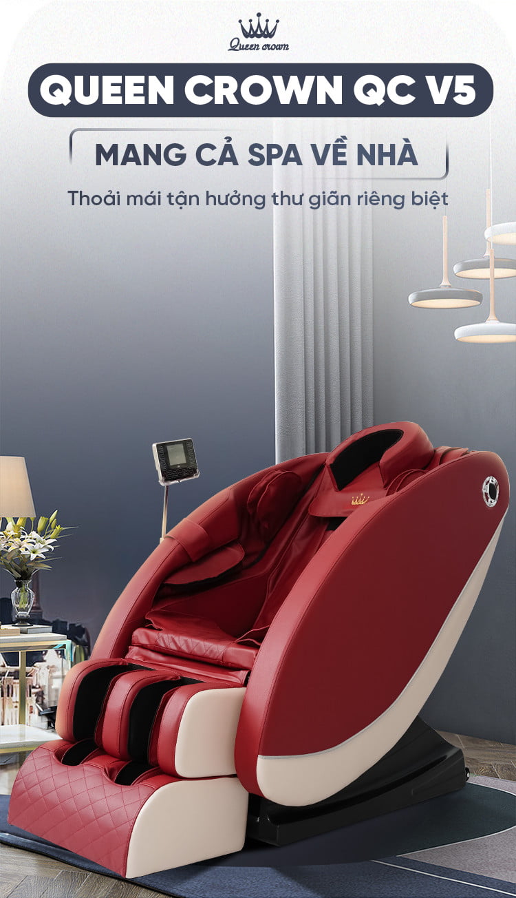 Ghế massage Queen Crown QC V5 mang cả Spa về nhà