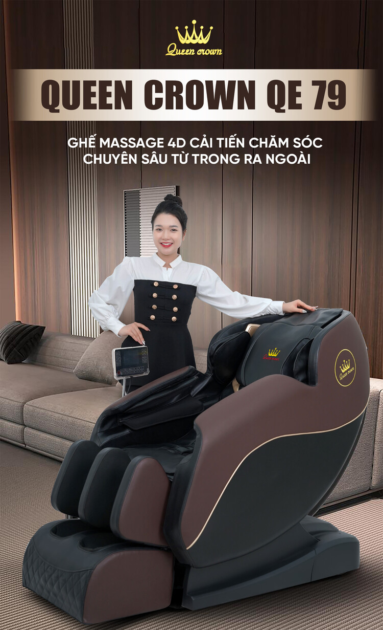 Ghế massage Queen Crown QE 79 siêu phẩm cải tiến