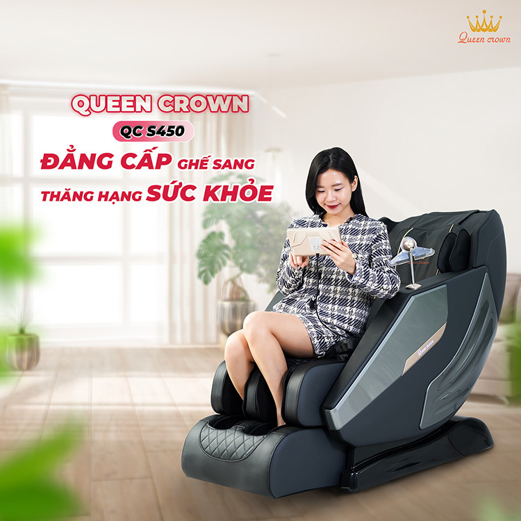 Ghế massage Queen Crown QC S450 đẳng cấp ghế sang