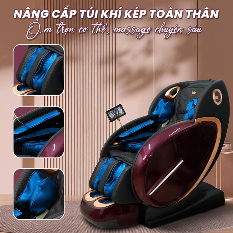 Ghế massage Queen Crown QL698 Luxury - Túi khí toàn thân