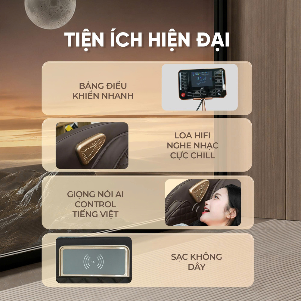 Ghế Massage Queen Crown QM501 - Tiện ích