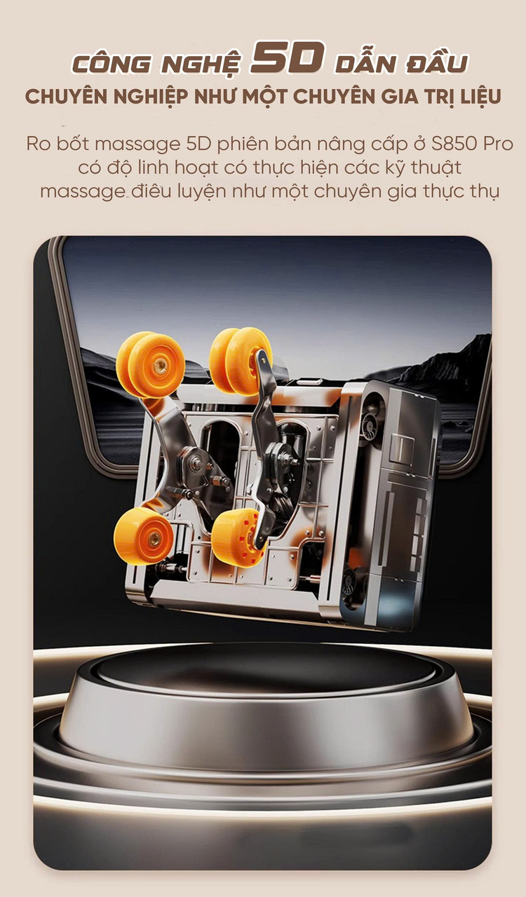 Ghế massage cao cấp Queen Crown S850 Pro - Công nghệ 5D dẫn đầu