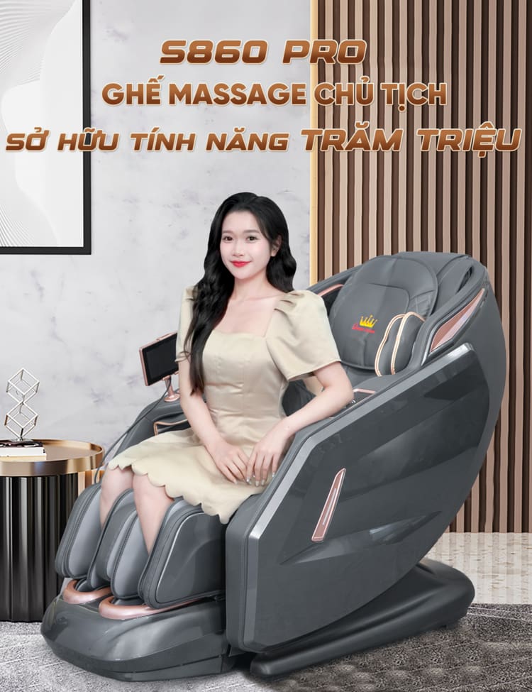 Ghế Massage Cao Cấp Queen Crown S860 Pro - Tính năng trăm triệu