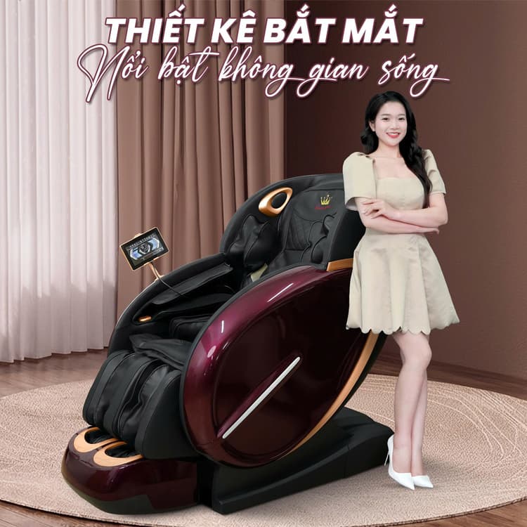 Ghế massage Queen Crown QL698 Luxury - Thiết kế bắt mắt