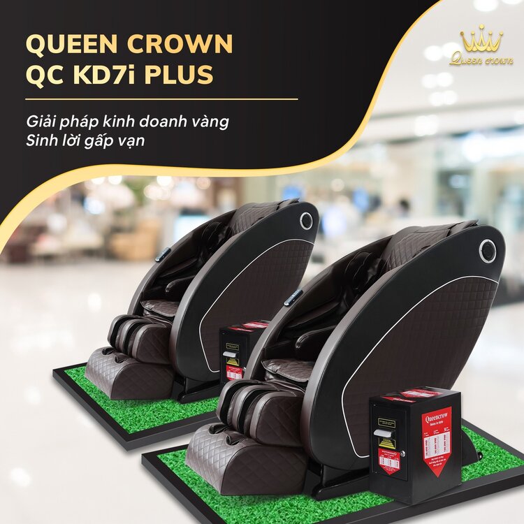 Ghế massage Queen Crown QC KD7i Plus giải pháp kinh doanh tối ưu