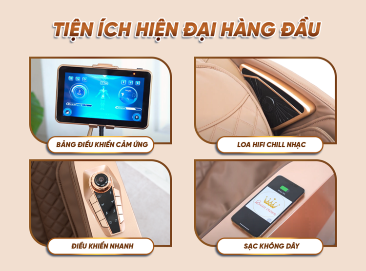 Ghế Massage Queen Crown A007 Diamond Tiện Ích Hiện Đại