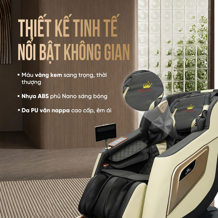 Ghế massage Queen Crown QM S300 - Thiết kế sang trọng