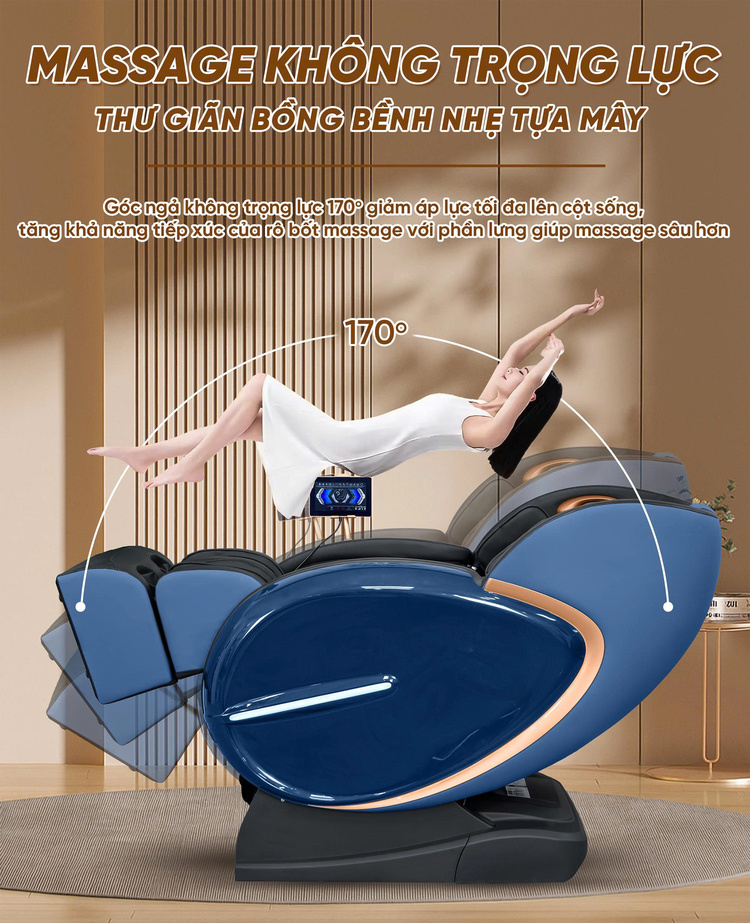 Ghế massage Queen Crown QL05 Pro-X - Không trọng lực bồng bềnh