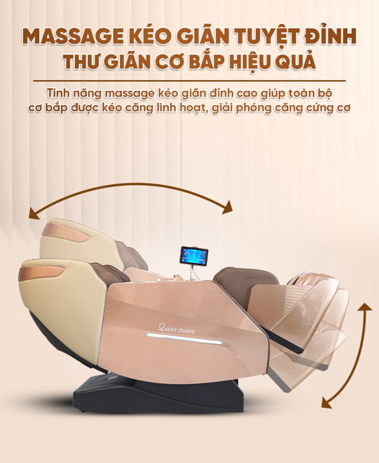 Ghế Massage Queen Crown A007 Diamond Massage Kéo Giãn