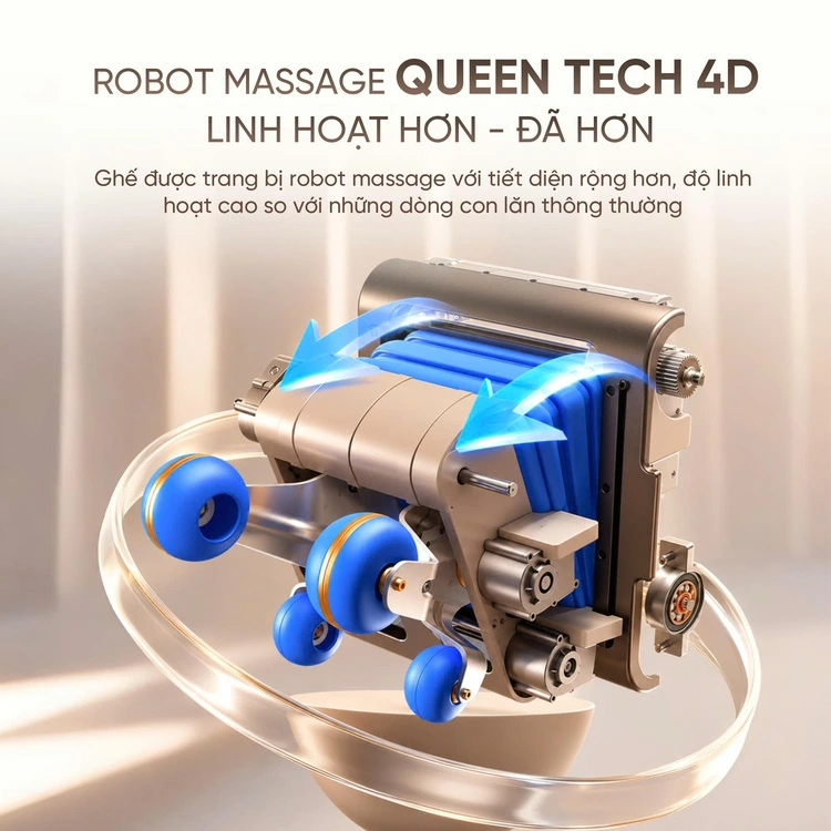 Ghế massage Queen Crown QM301 - Robot massage chân thực