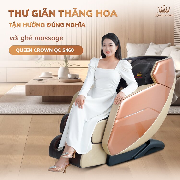 Tận hưởng thư giãn với ghế massage Queen Crown S460