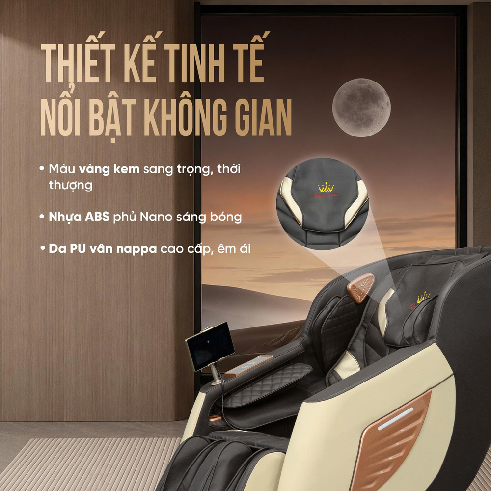 Ghế massage Queen Crown QM S200 - Thiết kế nổi bật không gian