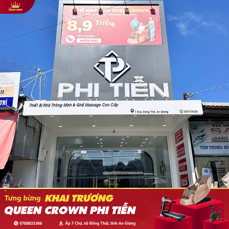 Mua ghế massage An Giang chính hãng tại showroom Queen Crown