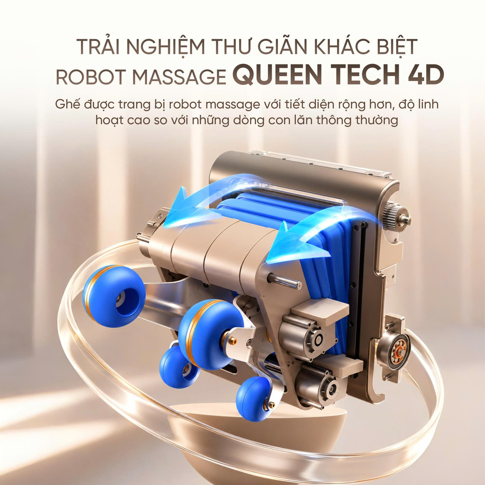 Ghế Massage Queen Crown QM501 - Robot massage di chuyển