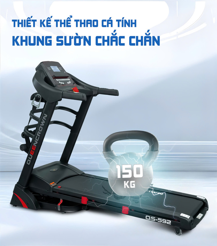 Máy chạy bộ QS592 Thiết kế thể thao