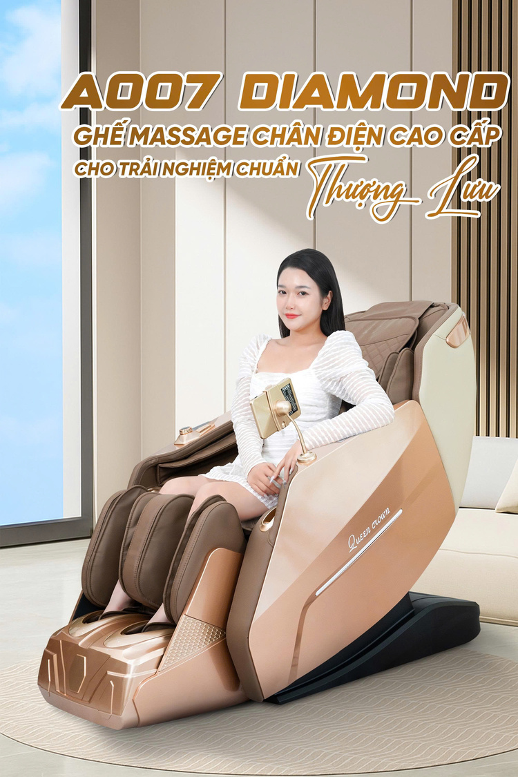 Ghế Massage Queen Crown A007 Diamond Ghế Massage Chân Điện Cao Cấp