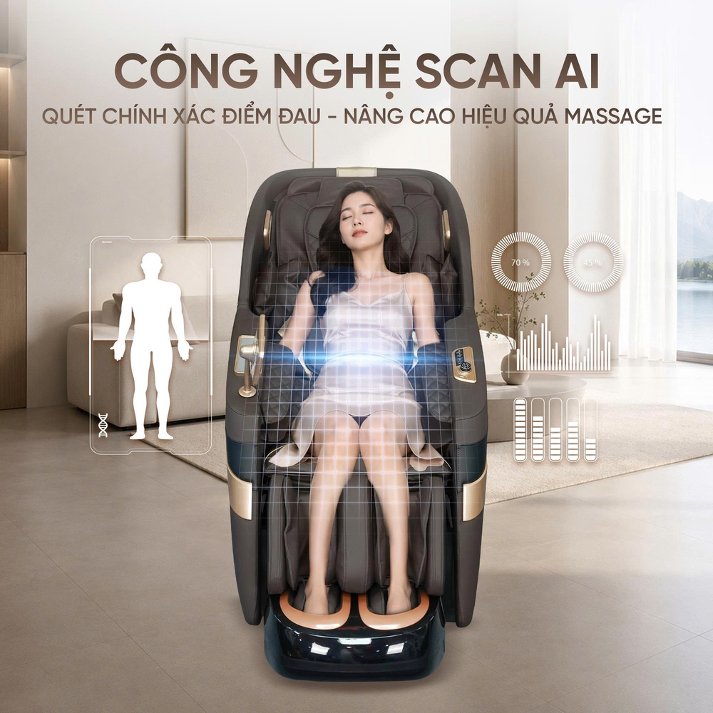 Ghế Massage Queen Crown QM501 - Scan AI
