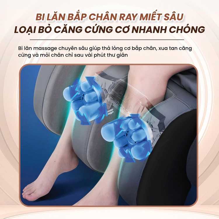 Ghế massage kinh doanh Queen Crown KD008 Plus - Bi lăn massage miết sâu
