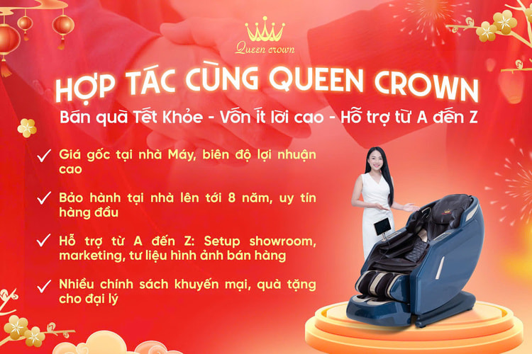Lợi ích khi hợp tác kinh doanh quà Tết ghế massage cùng Queen Crown