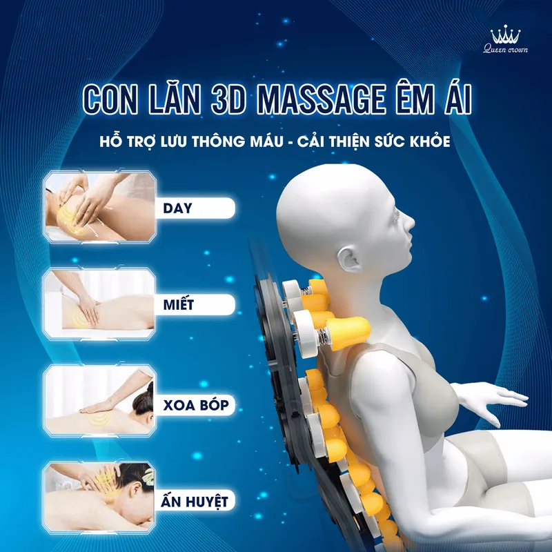 tiện ích trên ghế massage