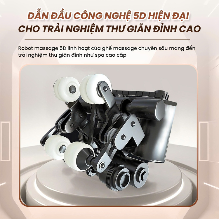 Ghế massage kinh doanh Queen Crown KD008 - Robot massage 5D hiện đại