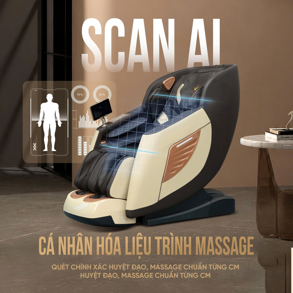 Ghế massage Queen Crown QM S200 - Quét mọi điểm đau nhức