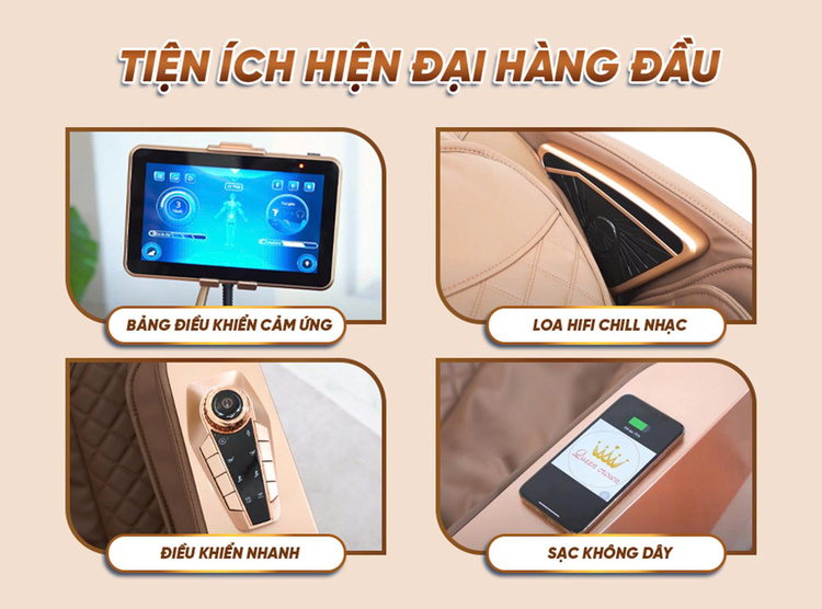 Ghế Massage Cao Cấp Queen Crown A009 Diamond Tiện ích hàng đầu