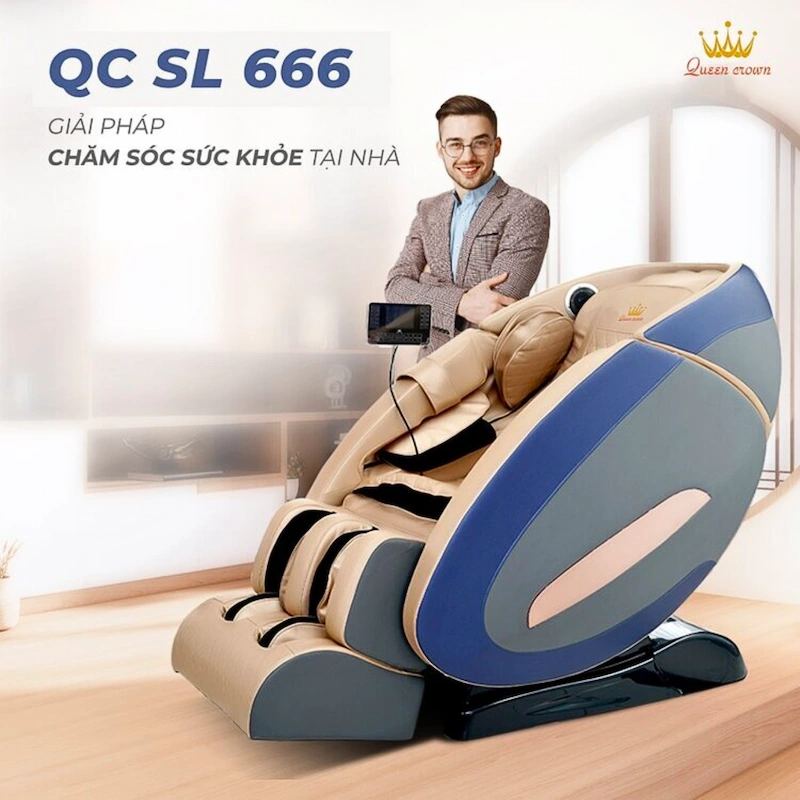 ghế massage queen crown qc sl666 mang một thiết kế độc đáo