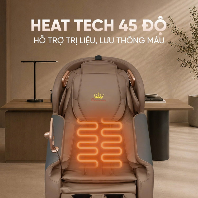 Ghế massage Queen Crown QE555 Pro - Heat tech sưởi ấm lưu thông máu