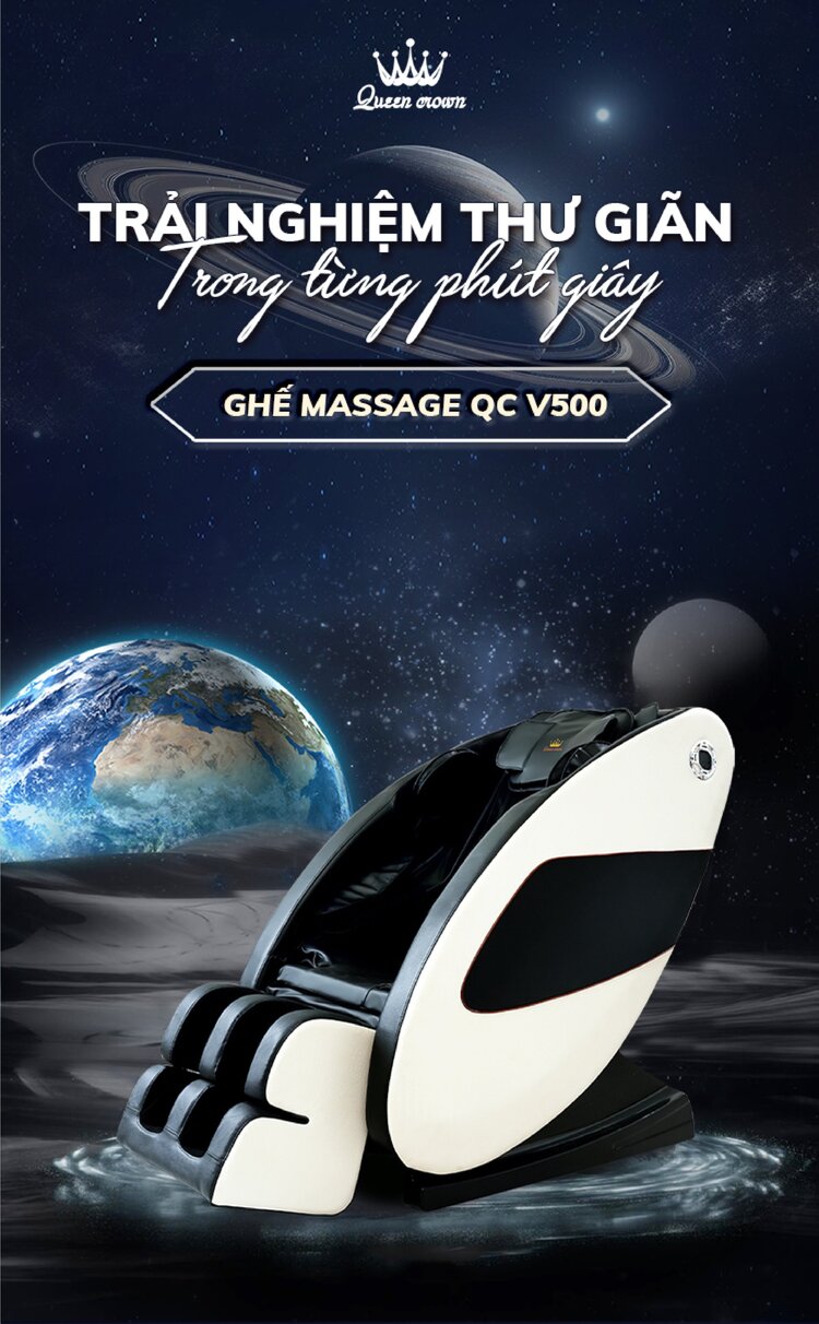 ghế massage Queen Crown QC V500 mang đến trải nghiệm massage thư giãn
