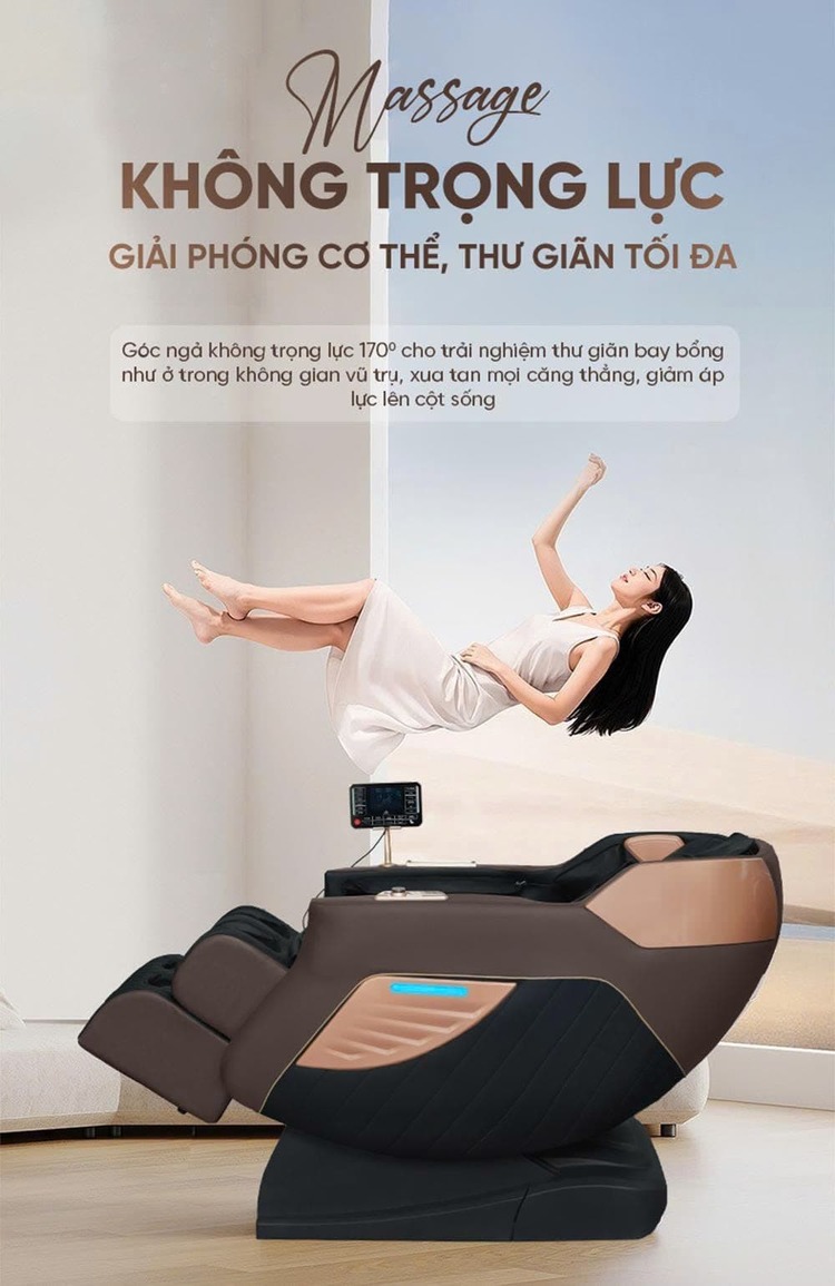 Ghế massage Queen Crown QX88 Không trọng lực thư thái