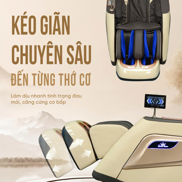 Ghế massage Queen Crown QM S300 - Kéo giãn chuyên sâu