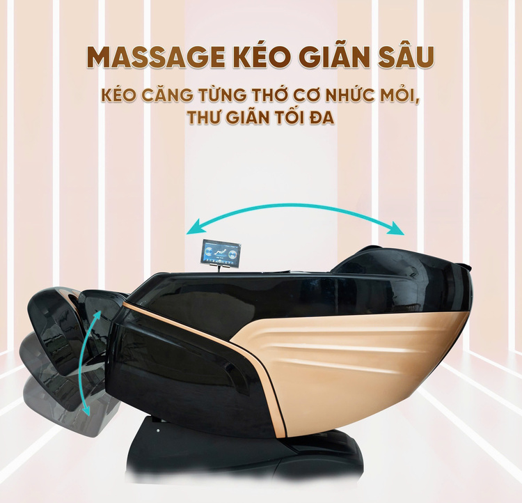 Ghế massage Queen Crown QM500 massage kéo giãn từng thớ cơ