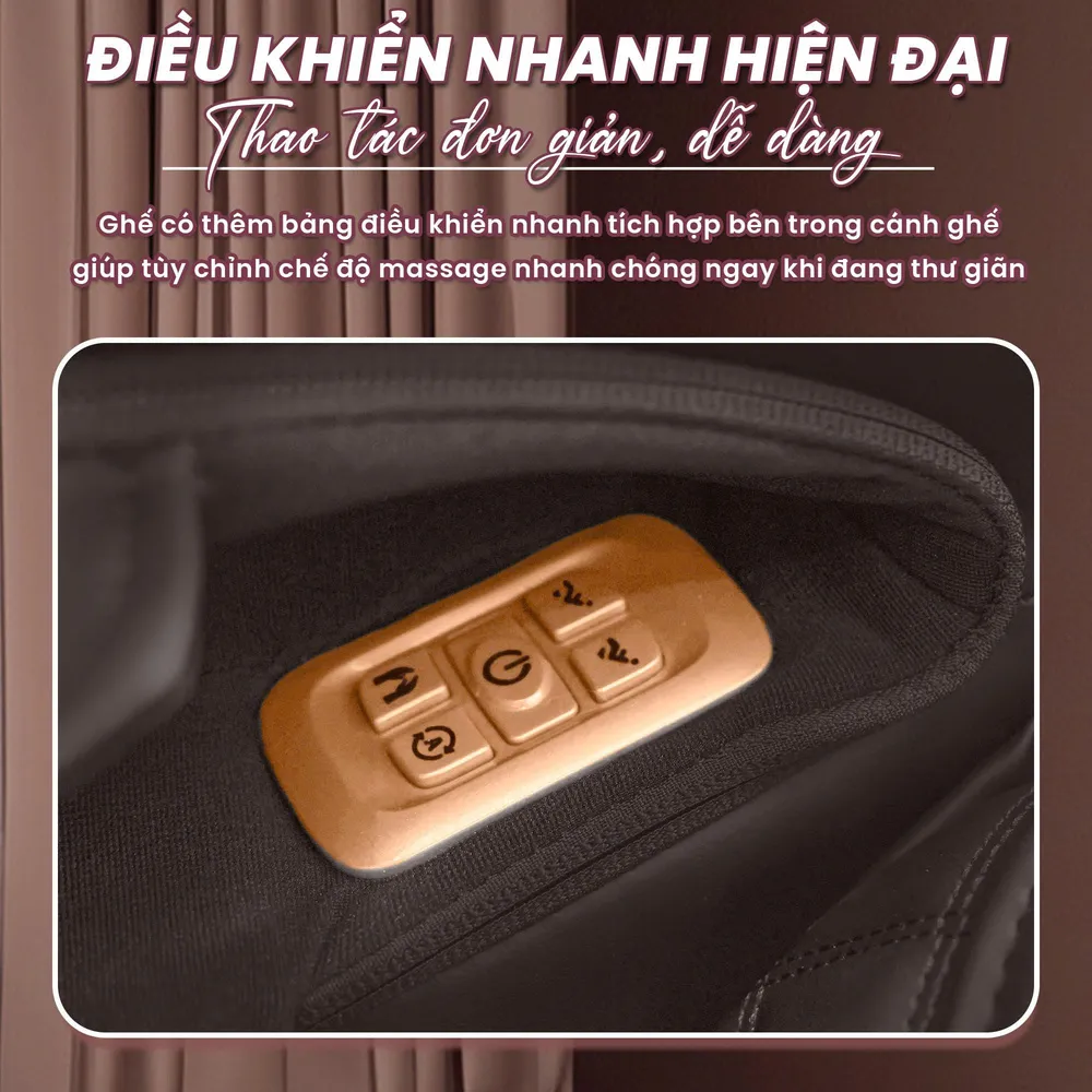 Ghế Massage Queen Crown QL698 Luxury - Điều khiển nhanh