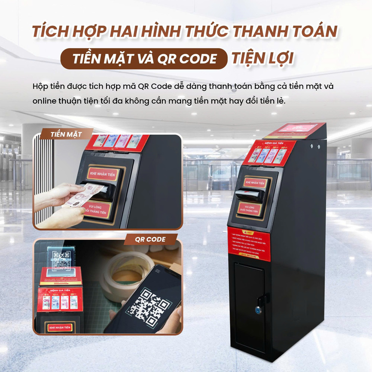 Ghế massage kinh doanh KD008 QR - Thanh toán tiện dụng