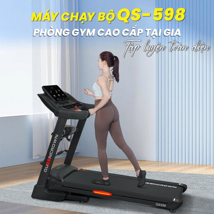 Máy chạy bộ Queen Crown QS 598 - Phòng gym cao cấp tại gia