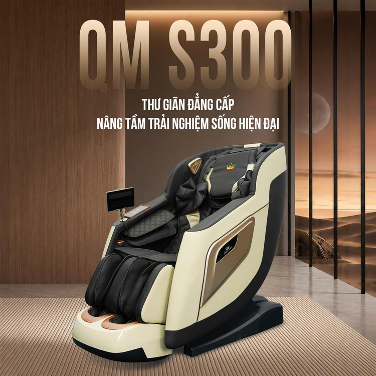 Ghế massage Queen Crown QM S300 - Thư giãn đẳng cấp