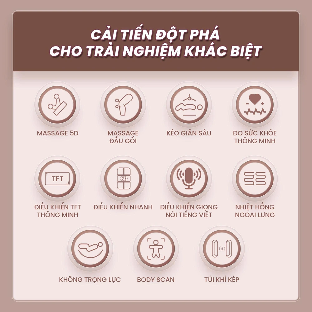 Ghế Massage Queen Crown QL698 Luxury - Cải tiến hiện đại