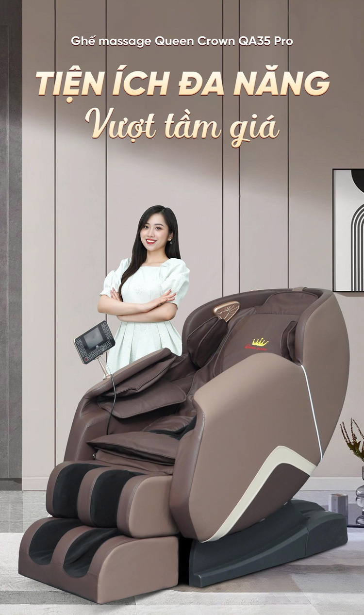 Ghế massage Queen Crown QA35 Pro - Tiện ích đa năng