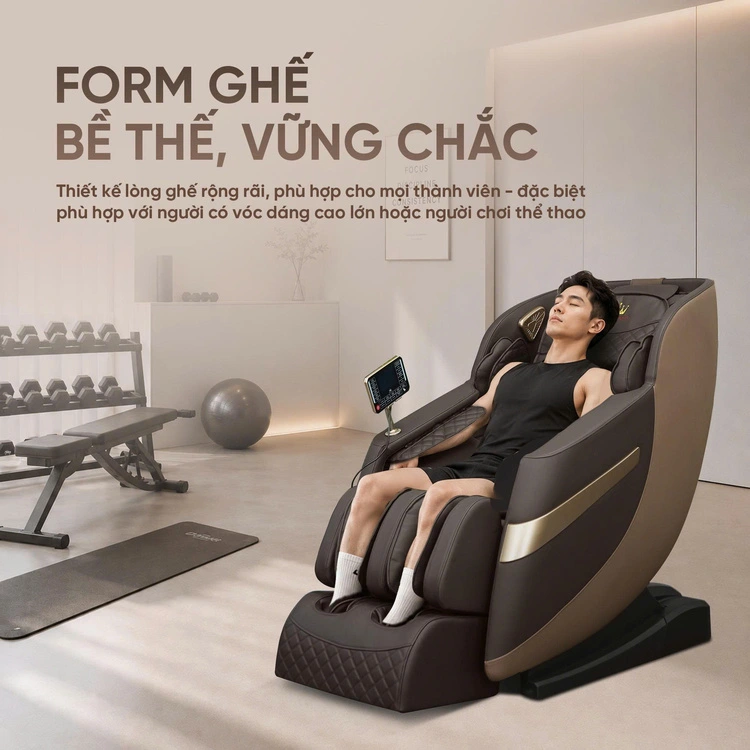 Ghế massage Queen Crown QM301 - Form ghế bề thế