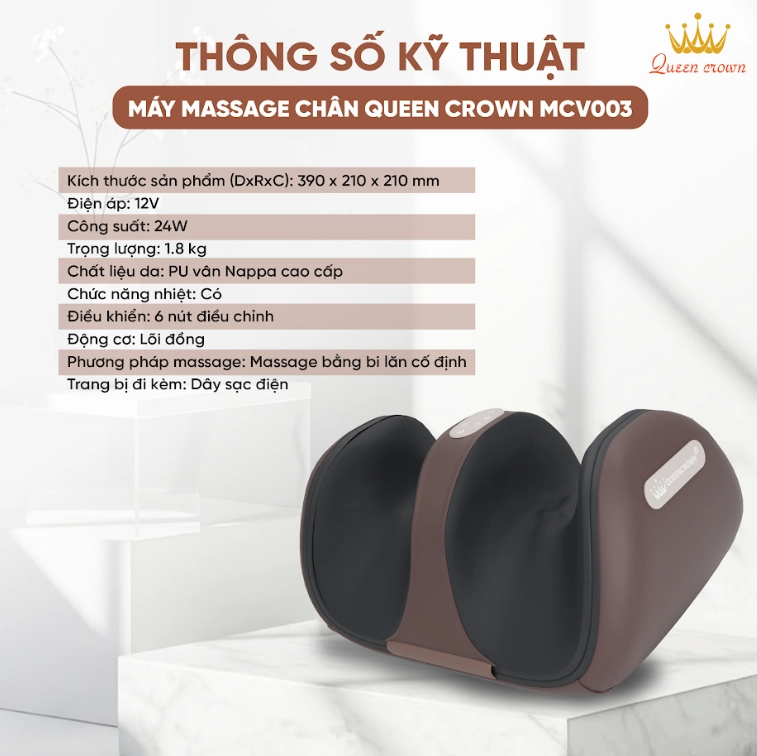 Tham khảo sản phẩm massage chân tại Queen Crown