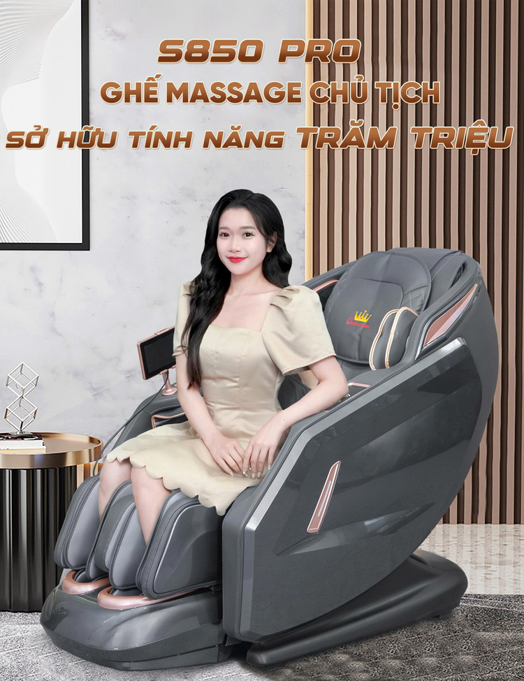 Ghế massage cao cấp Queen Crown S850 Pro - Ghế chủ tịch