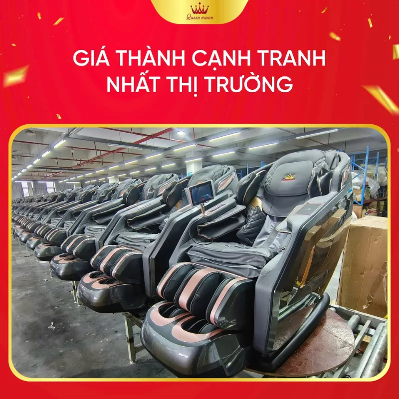 Ghế massage tại Queen Crown có giá cạnh tranh nhất thị trường