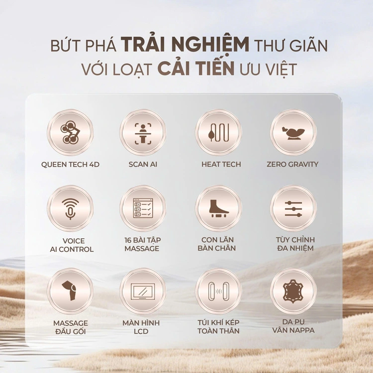 Ghế massage Queen Crown QM301 - Cải tiến vượt trội