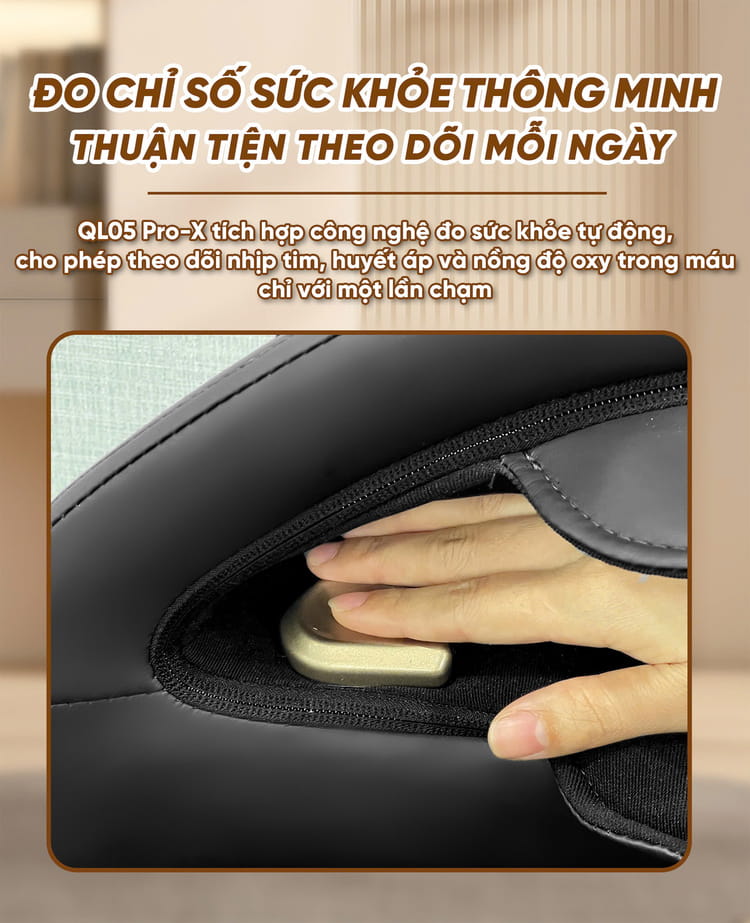 Ghế massage Queen Crown QL05 Pro-X - Đo sức khỏe thông minh
