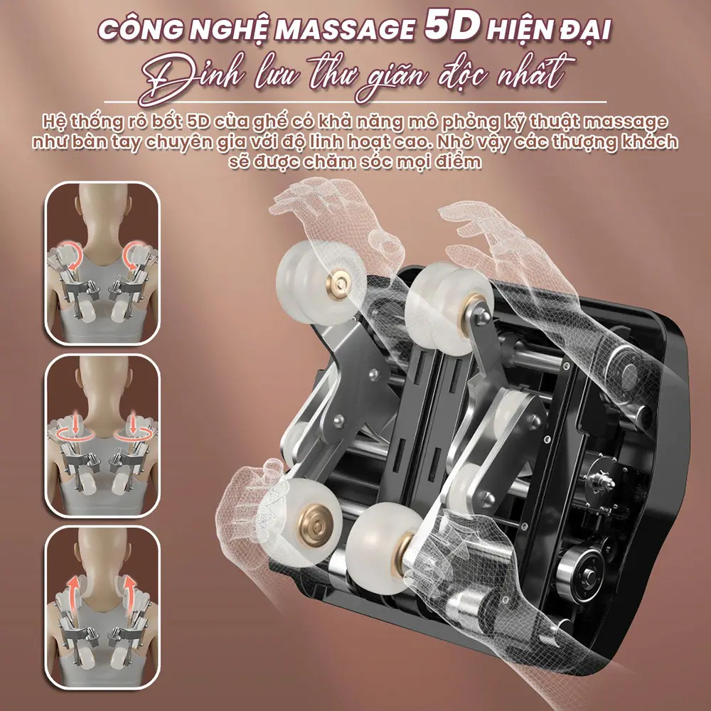 Ghế Massage Queen Crown QL698 Luxury - Robot Massage Queen Master 5D