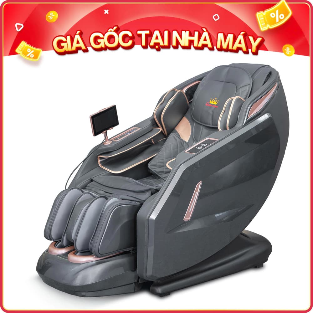 Ghế Massage Queen Crown S860 Pro Xám Titanium