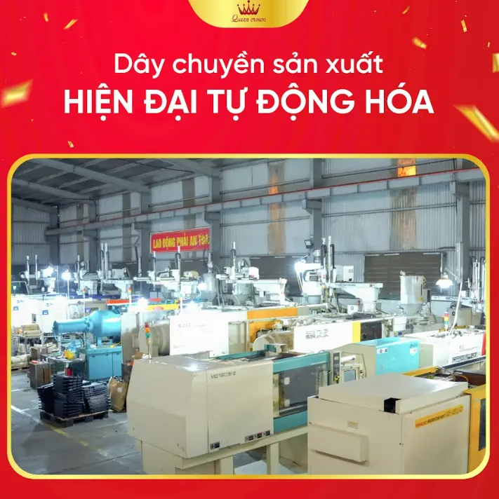 Dây chuyền sản xuất hiện đại, tự động hóa tại Queen Crown