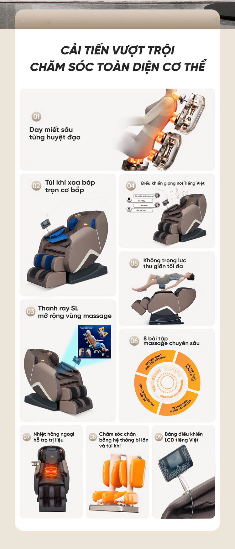 Ghế massage Queen Crown QA35 Pro - Cải tiến vượt trội